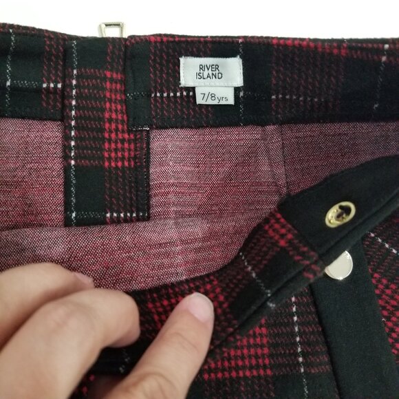 River Island Red and Black A-Line Mini Skirt little girl size 7 (C5) - Picture 8 of 10